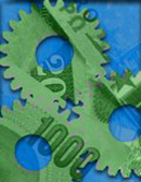 gears blue and green image